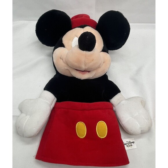 Vintage Walt Disney World Disneyland Plush Mickey Mouse Cover Puppet Stuffed Toy - Picture 8 of 16